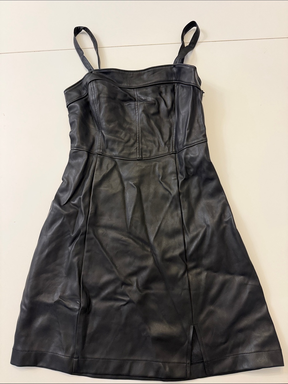 Hollister Black Faux Leather Dress